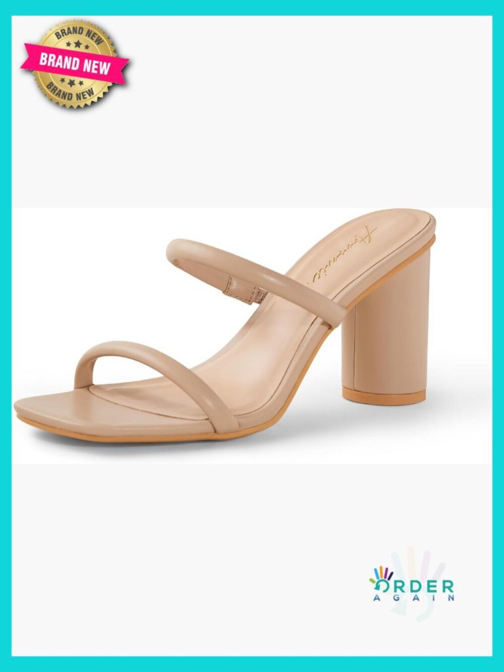 Square Open Toe Block Heel Sandals Chunky Strappy Heels Party Dressy Shoes